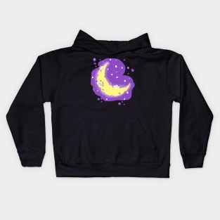 Sea Bunnies On The Moon Kids Hoodie